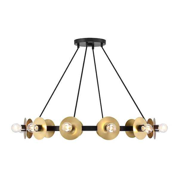 Designers Fountain Harmoni 12-Light Matte Black Modern Industrial Wagon Wheel Chandelier for Dining Rooms D313C-12CH-MB - main